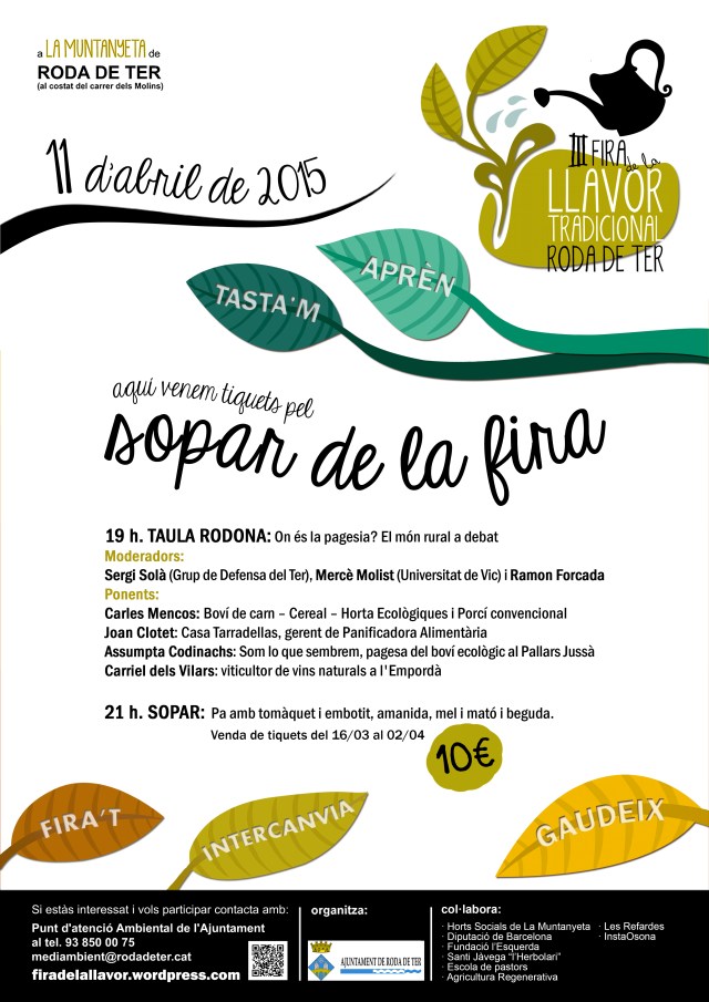 cartell sopar